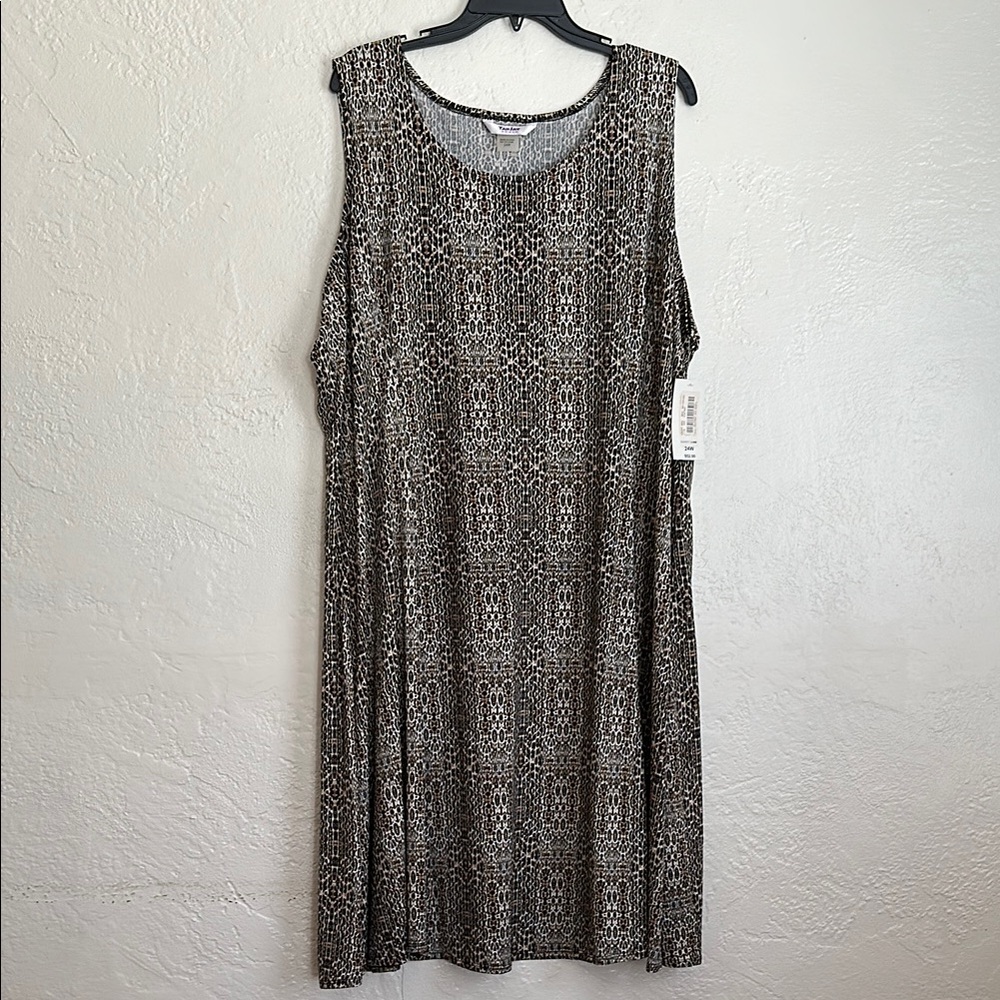 TanJay Black tan and White Sleeveless stretchy Sundress